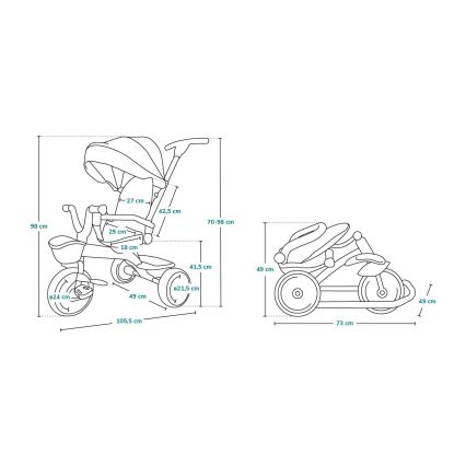Lionelo - Tricycle enfant TRIS gris