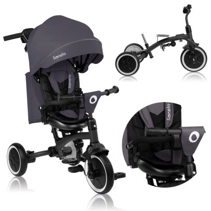 Lionelo - Tricycle enfant TRIS PLUS Grey Stone