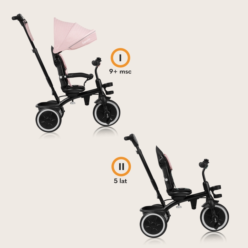 Lionelo - Tricycle pour enfant BERRY Pink Rose