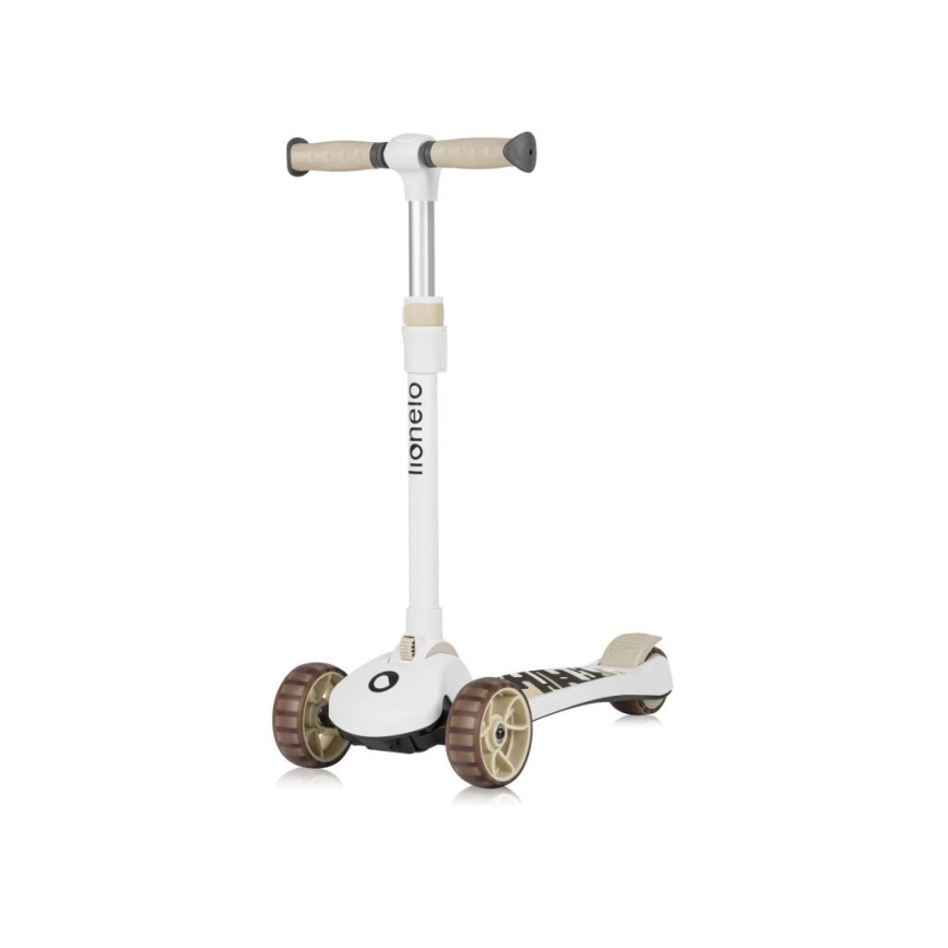 Lionelo - Trottinette 2 en 1 pour enfants FRANKY blanc/beige