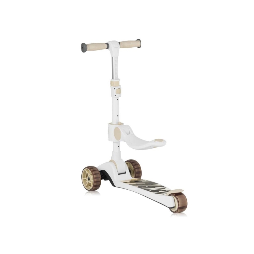 Lionelo - Trottinette 2 en 1 pour enfants FRANKY blanc/beige