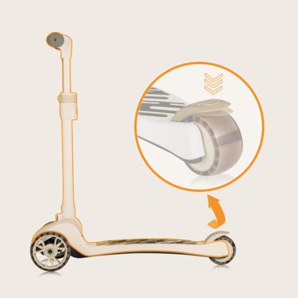 Lionelo - Trottinette 2 en 1 pour enfants FRANKY blanc/beige