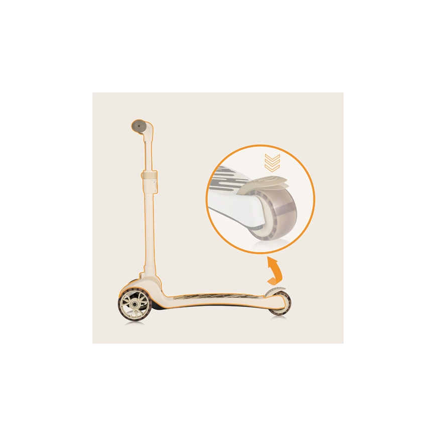 Lionelo - Trottinette 2 en 1 pour enfants FRANKY blanc/beige