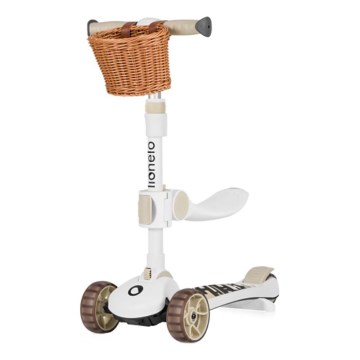 Lionelo - Trottinette enfant 2en1 FRANKY blanc/beige