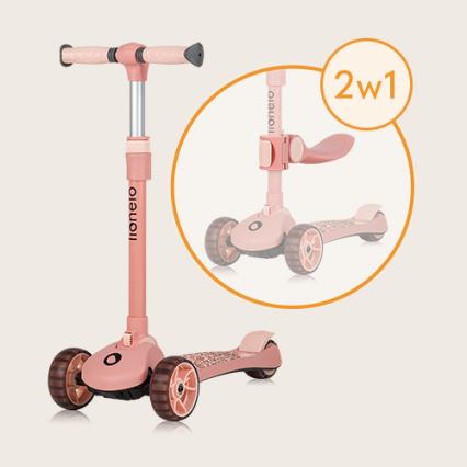 Lionelo - Trottinette enfant 2en1 FRANKY rose