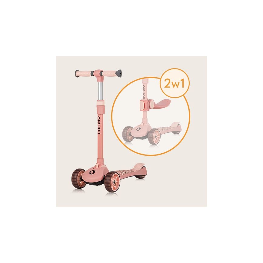 Lionelo - Trottinette enfant 2en1 FRANKY rose