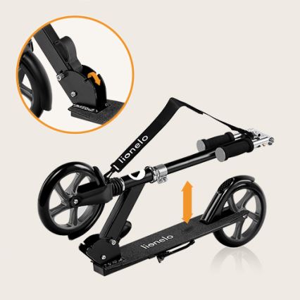 Lionelo - Trottinette enfant LUCA noire