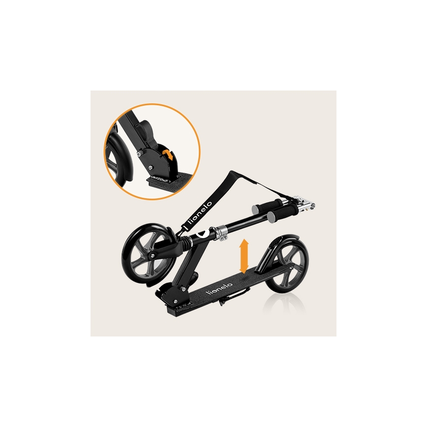 Lionelo - Trottinette enfant LUCA noire