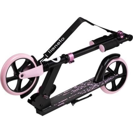 Lionelo - Trottinette LUCA pour enfant noire/rose