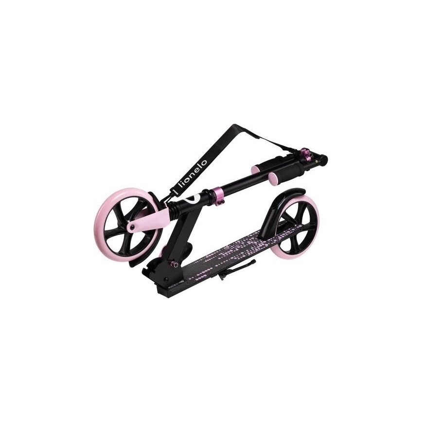 Lionelo - Trottinette LUCA pour enfant noire/rose