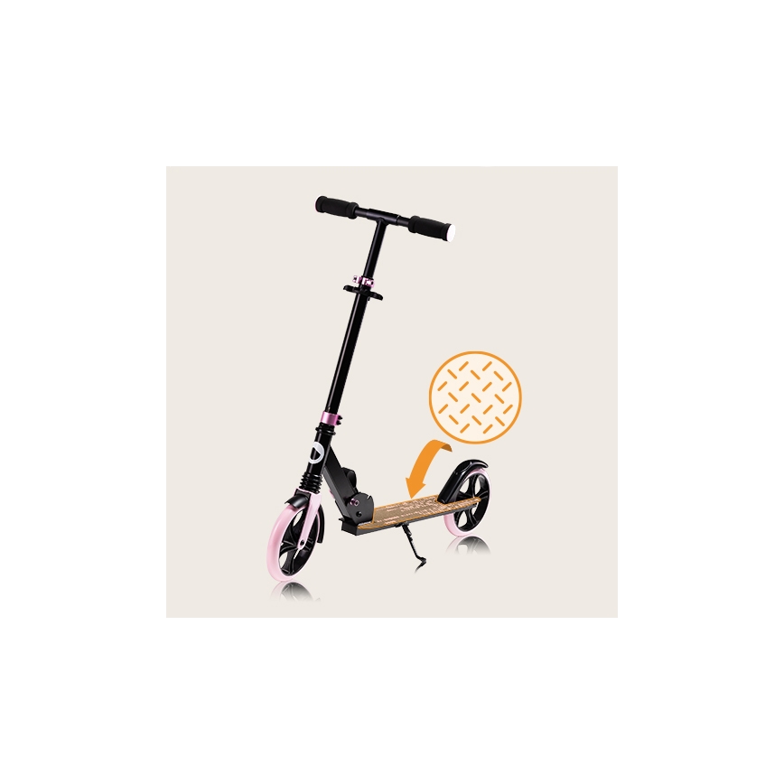 Lionelo - Trottinette LUCA pour enfant noire/rose