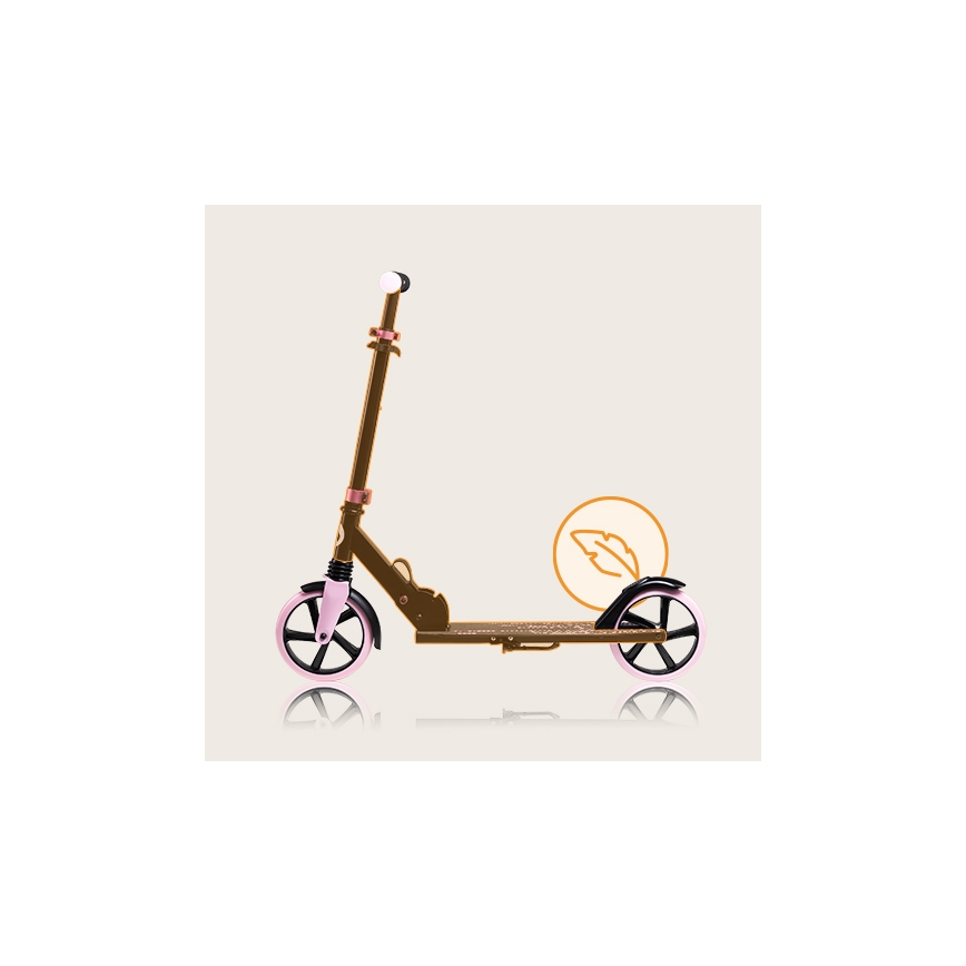 Lionelo - Trottinette LUCA pour enfant noire/rose