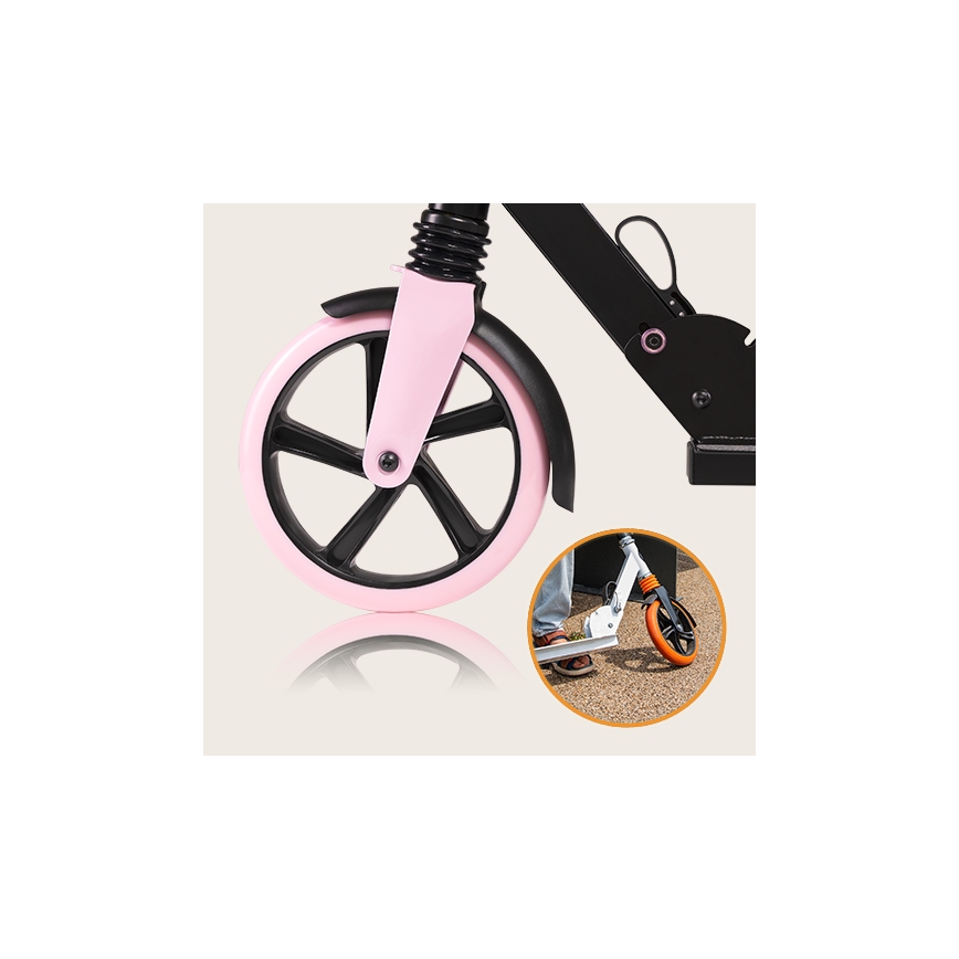 Lionelo - Trottinette LUCA pour enfant noire/rose