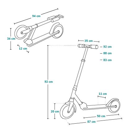 Lionelo - Trottinette LUCA pour enfant noire/rose