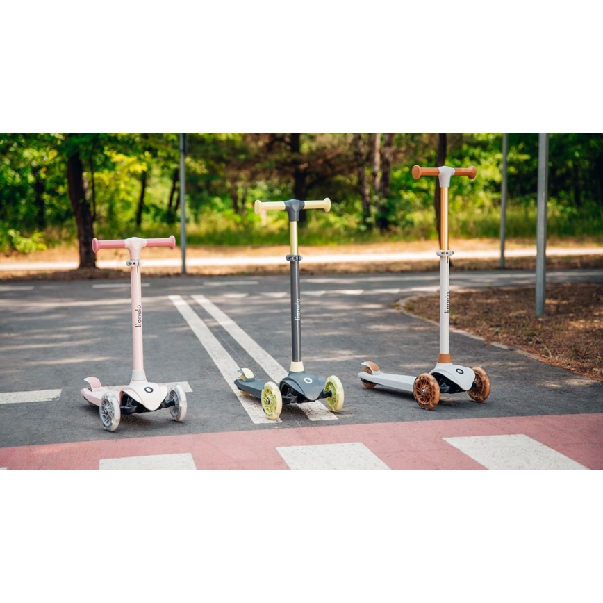Lionelo - Trottinette pour enfant JESSY 3xAA gris/vert