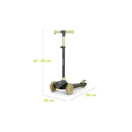 Lionelo - Trottinette pour enfant JESSY 3xAA gris/vert