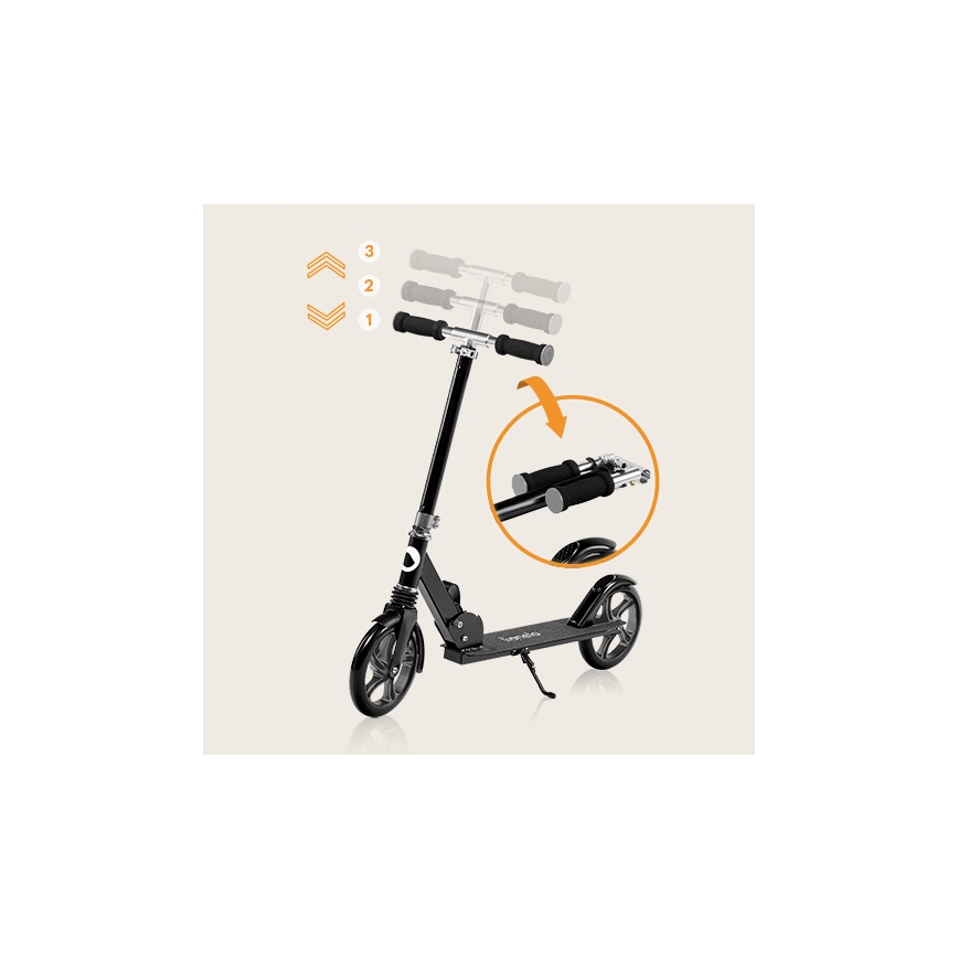Lionelo - Trottinette pour enfants LUCA noir