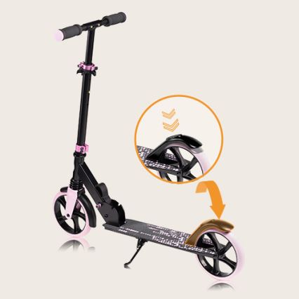 Lionelo - Trottinette pour enfants LUCA noir/rose