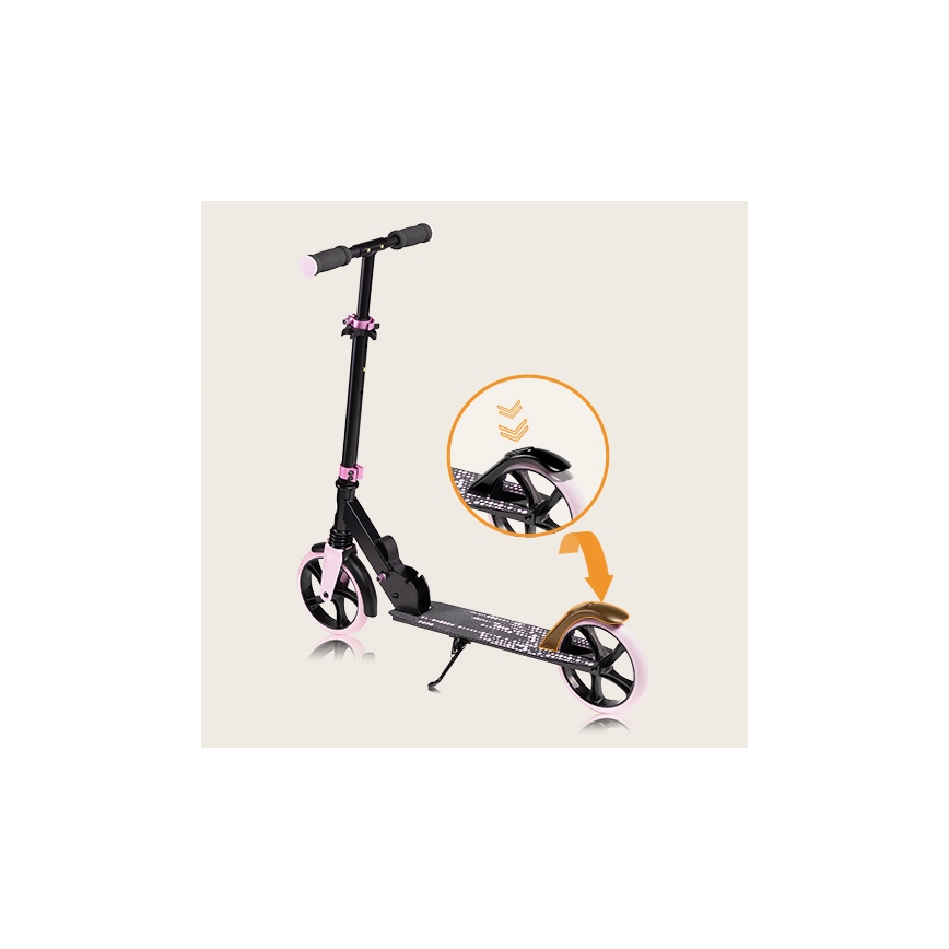 Lionelo - Trottinette pour enfants LUCA noir/rose