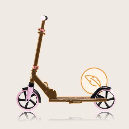 Lionelo - Trottinette pour enfants LUCA noir/rose