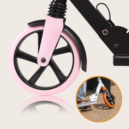 Lionelo - Trottinette pour enfants LUCA noir/rose