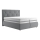 Lit à sommier tapissier avec matelas et surmatelas ELEN 160x200 cm gris