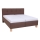 Lit capitonné avec espace de rangement sans matelas MARIA 160x200 cm marron