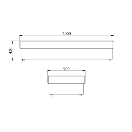 Lit coffre NOE 90x200 avec matelas à ressorts et espace de rangement, gris/noir