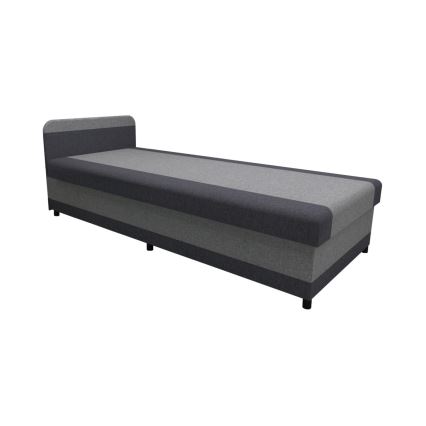 Lit coffre rembourré TALI 80x202 gris/anthracite