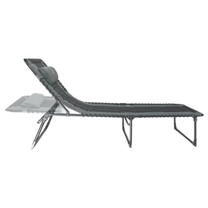Lit de camping pliant gris