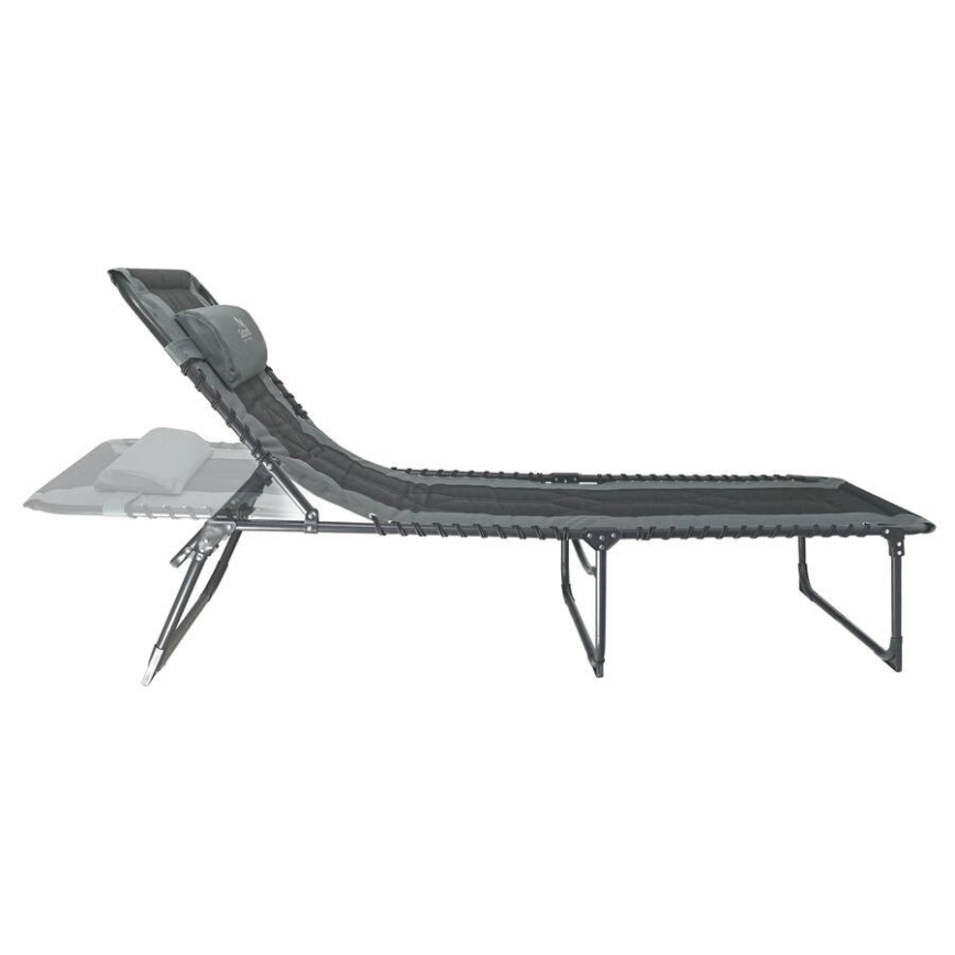 Lit de camping pliant gris