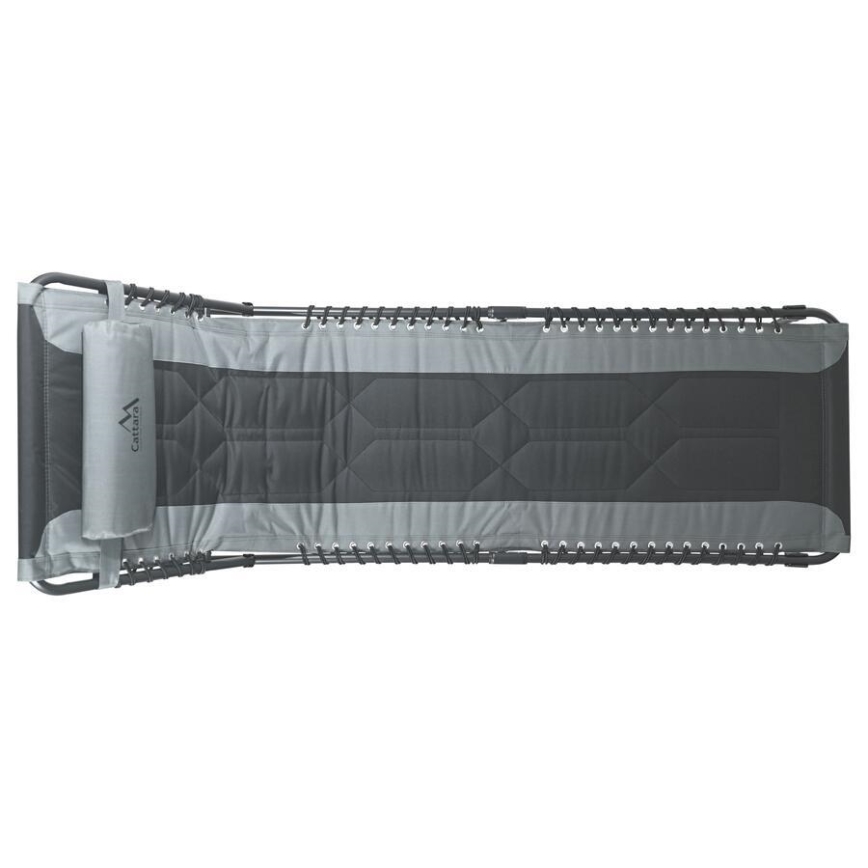 Lit de camping pliant gris