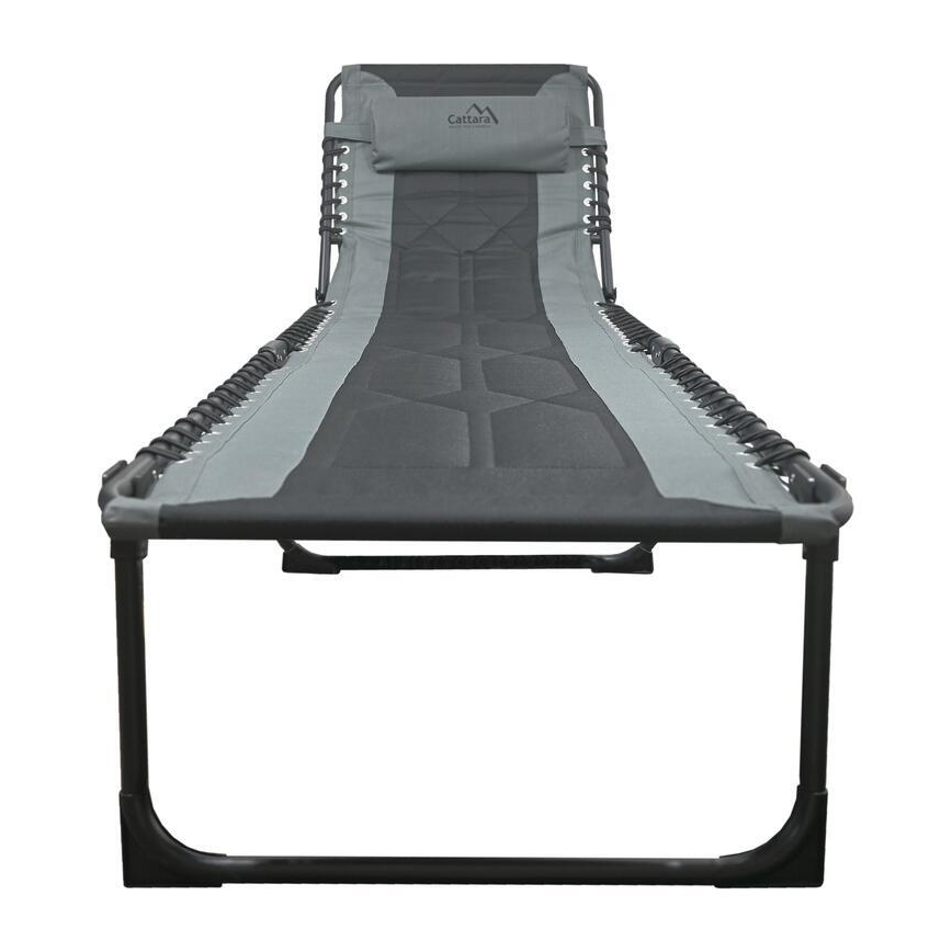 Lit de camping pliant gris