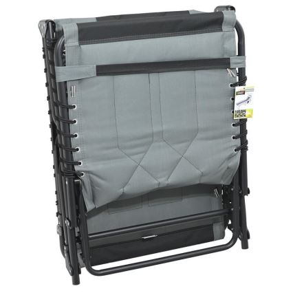 Lit de camping pliant gris