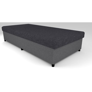 Lit de jour capitonné avec un espace de stockage CORY 80x200 gris