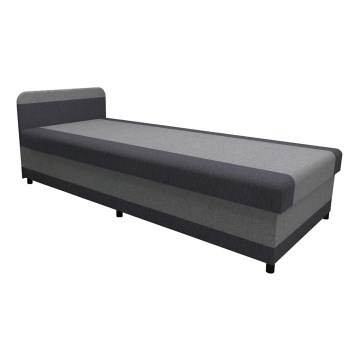 Lit de jour capitonné avec un espace de stockage TALI 80x202 gris/anthracite