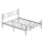Lit double en métal PIRON 140x200 cm, blanc — charge maximale 200 kg