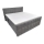 Lit électrique rembourrée avec réglage électrique, matelas et surmatelas HELEN 180x200 cm gris