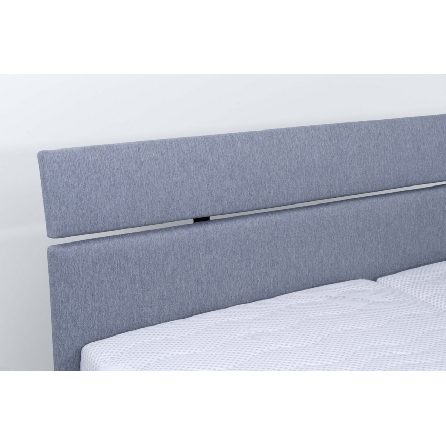 Lit grand avec espace de rangement sans matelas ALIS 160x200 cm gris clair