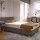 Lit rembourré avec coffre de rangement et matelas DARIA 120x200 cm gris