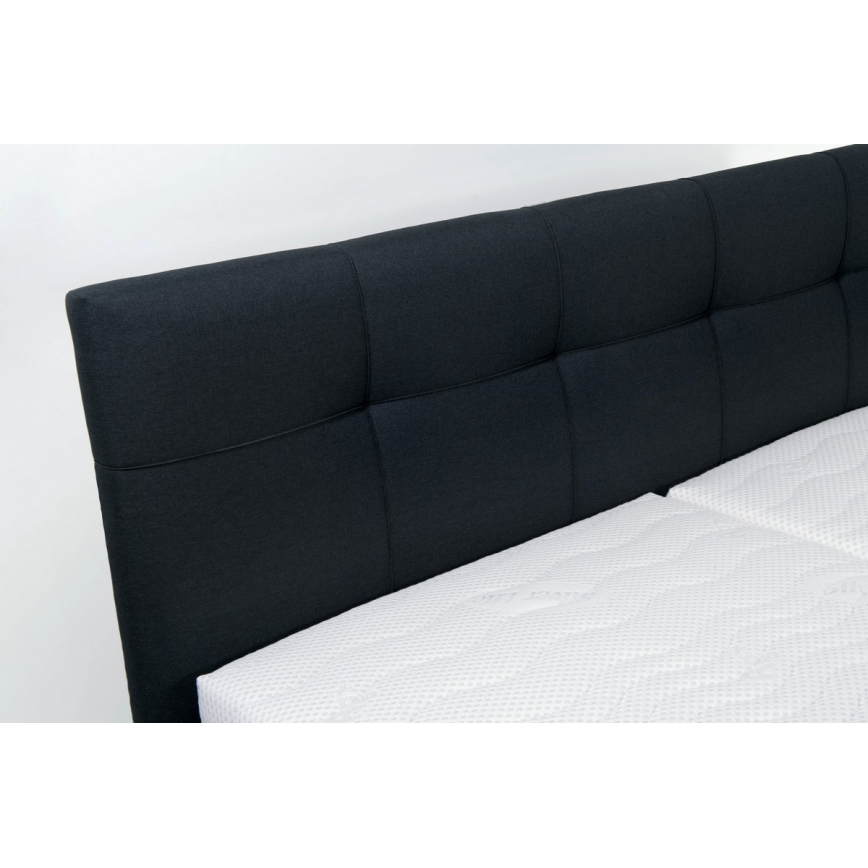 Lit rembourré avec espace de rangement sans matelas MARIA 160x200 cm anthracite
