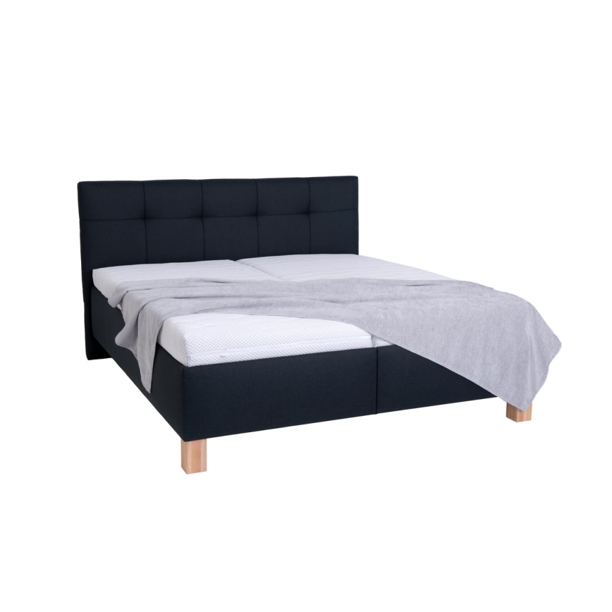Lit rembourré avec espace de rangement sans matelas MARIA 160x200 cm anthracite