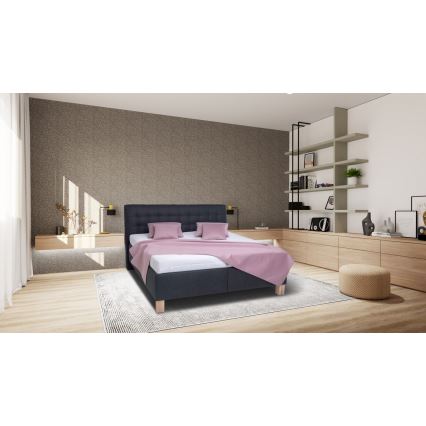 Lit rembourré avec espace de rangement sans matelas VIOLET 160x200 cm anthracite