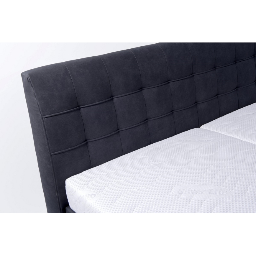Lit rembourré avec espace de rangement sans matelas VIOLET 160x200 cm anthracite