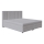 Lit rembourré avec matelas à ressorts et espace de stockage ISABEL 180x200 gris clair