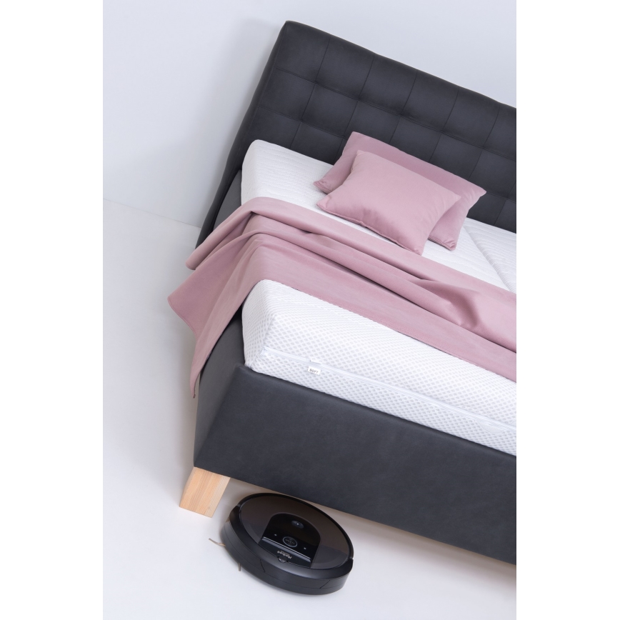Lit rembourré avec rangement intégré, sans matelas VIOLET 160x200 cm anthracite