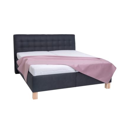 Lit rembourré avec rangement intégré, sans matelas VIOLET 160x200 cm anthracite