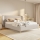 Lit rembourré DALIA 180x200 cm sans matelas, beige