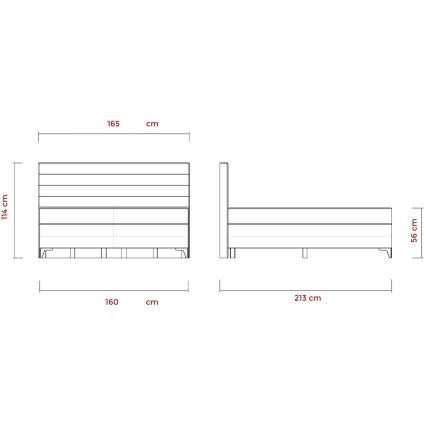 Lit rembourré électrique réglable avec matelas MILA 160x200 cm gris