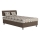 Lit rembourré GEORGE 120 x 200 cm avec coffre de rangement et matelas, marron